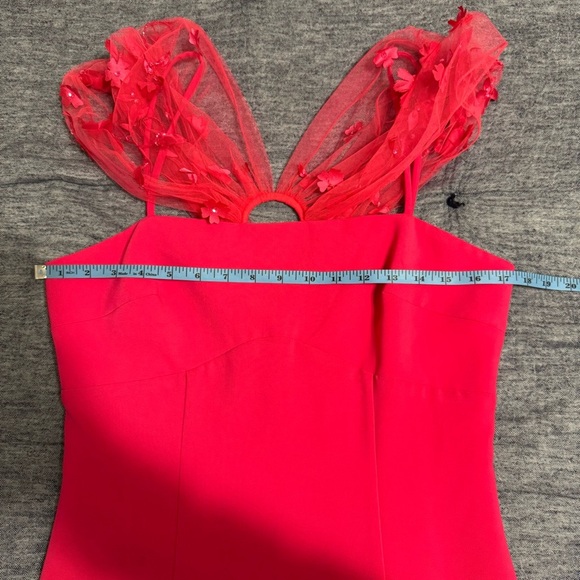 Theia Riley Pink High Low Cocktail Dress Size 10 - Picture 10 of 11